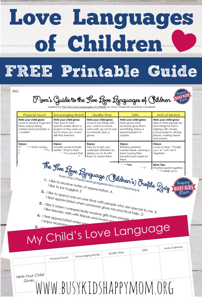 Five Love Languages Of Children Free Love Language Test 