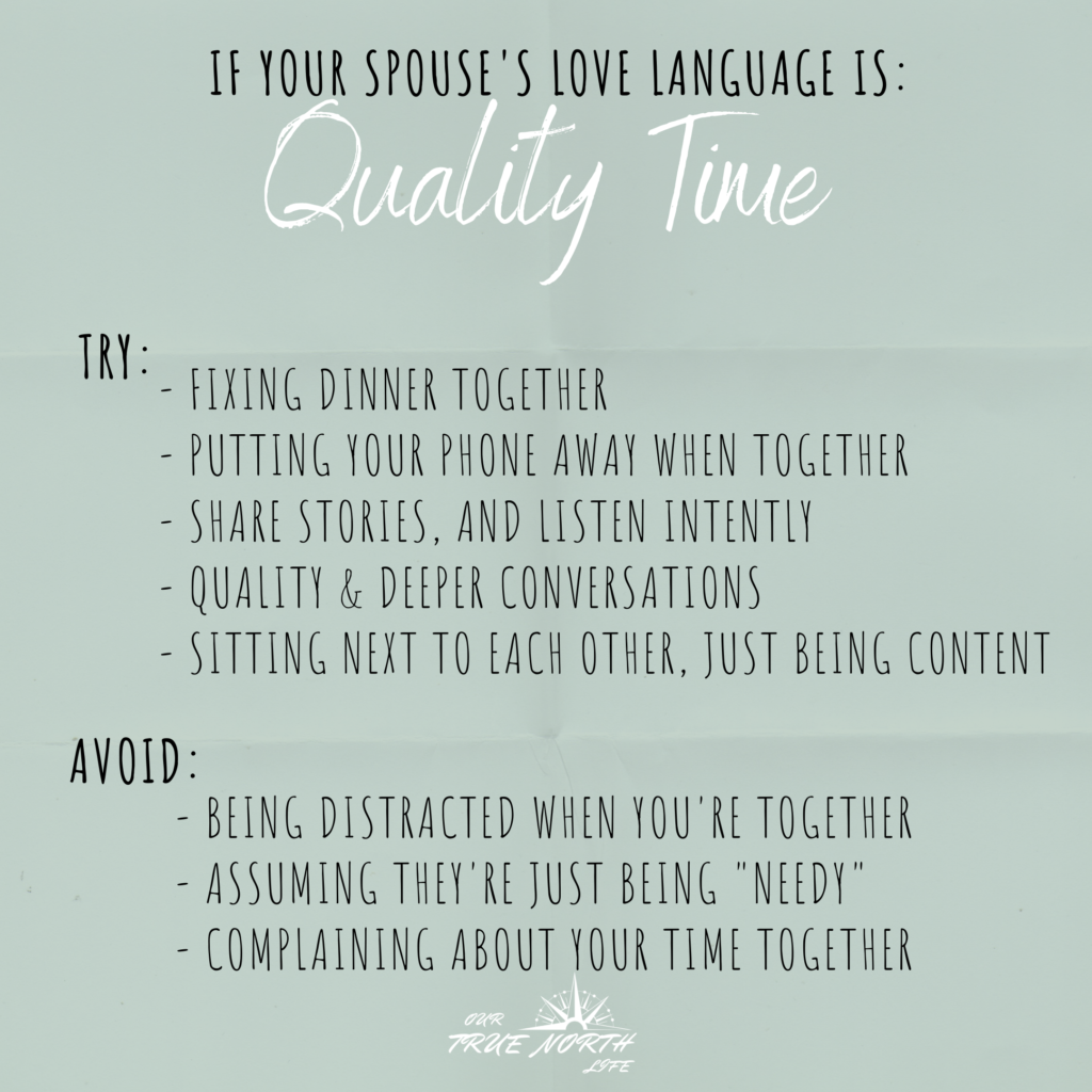 Love Language Quality Time Our True North Life Love 